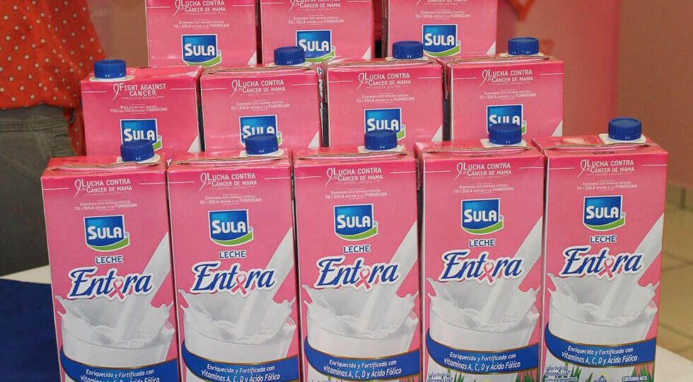 Nuevo empaque de Leche Entera a tono ROSA