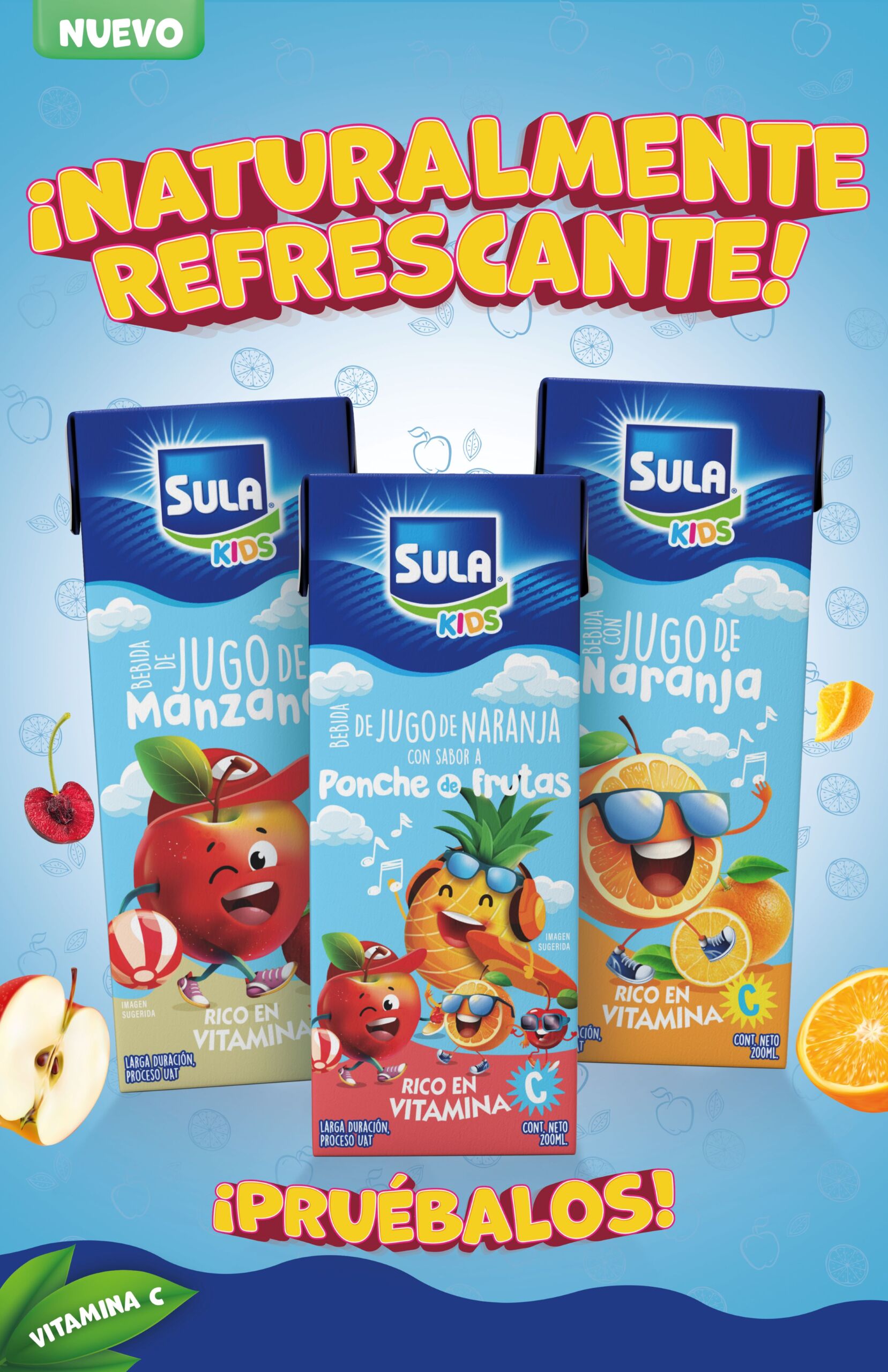 Sula Kisel Sula Kids presenta nueva imagen en sus sabores naranja, ponche de ...